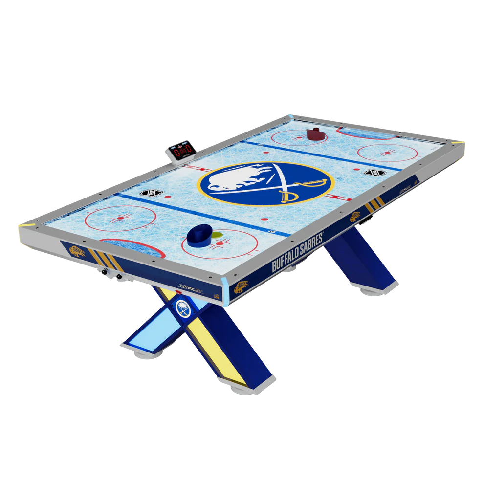 Home NHL Air FX Pro 8&#39; Air Hockey Table – Official NHL Licensed | LED Backlit Playfield | Powder Coated Steel &amp; Hardwood Accents | Programmable LEDs | Choose Your Team.