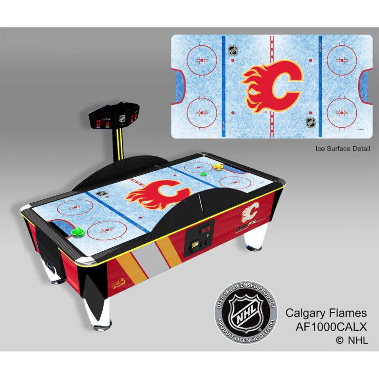 NHL Team Air FX Full Size Air Hockey Table – 8&#39; LED Playfield | Official NHL Licensed | Custom Team Logos &amp; Jersey Graphics | ½&quot; Thick Surface | Commercial-Grade Arcade Game