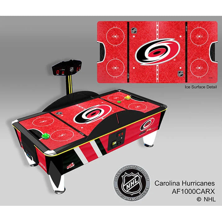 NHL Team Air FX Full Size Air Hockey Table – 8&#39; LED Playfield | Official NHL Licensed | Custom Team Logos &amp; Jersey Graphics | ½&quot; Thick Surface | Commercial-Grade Arcade Game