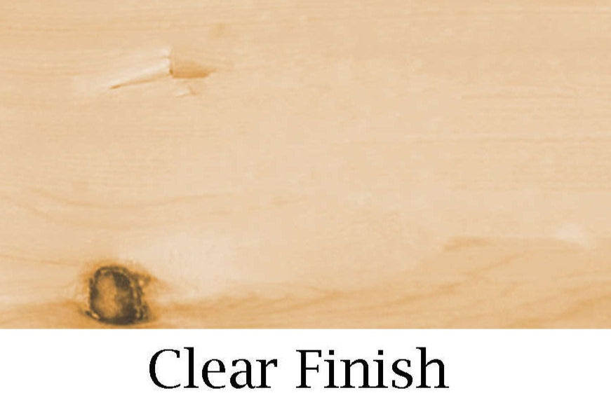 Wooden surface with clear finish and visible grain and imperfections.