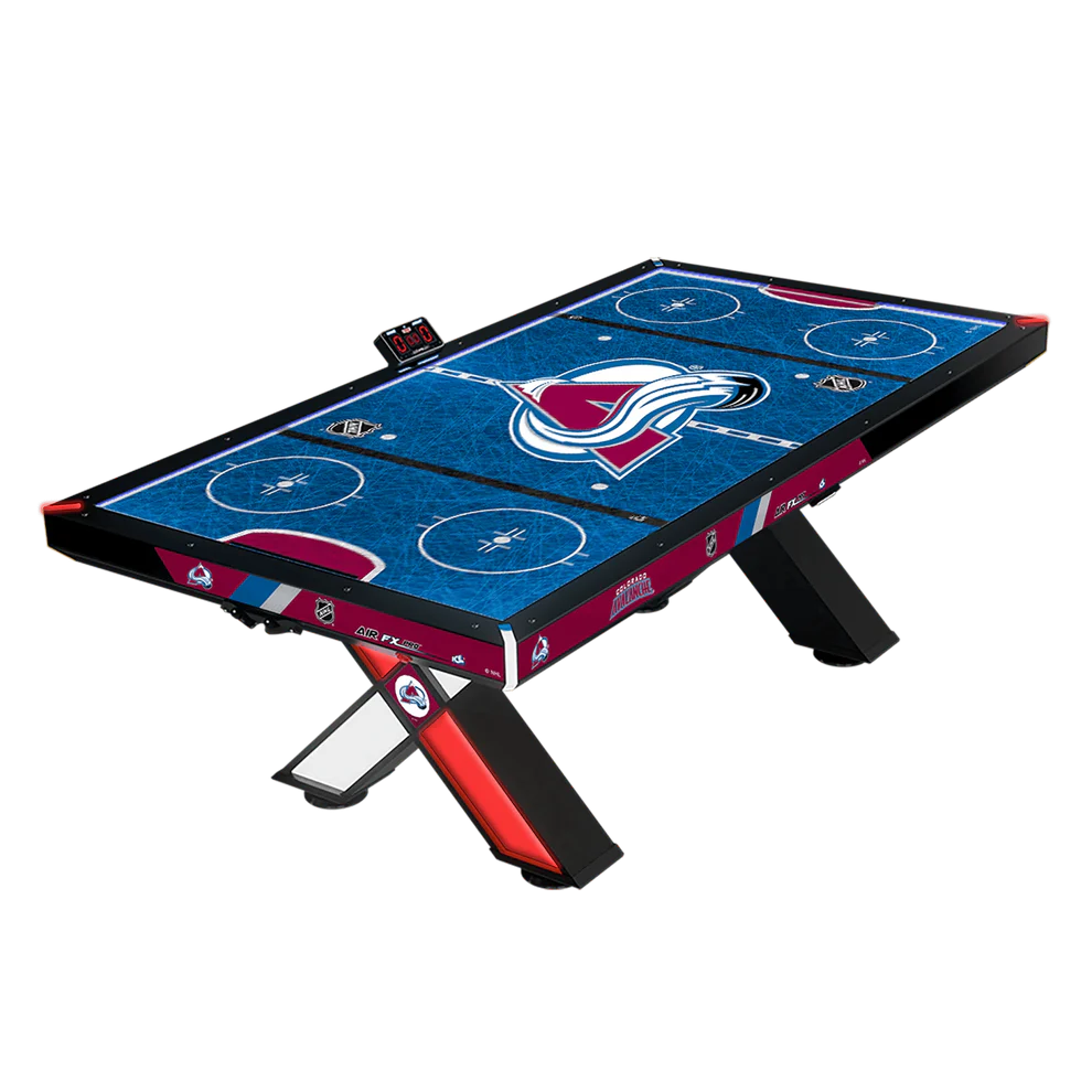 Home NHL Air FX Pro 8&#39; Air Hockey Table – Official NHL Licensed | LED Backlit Playfield | Powder Coated Steel &amp; Hardwood Accents | Programmable LEDs | Choose Your Team.