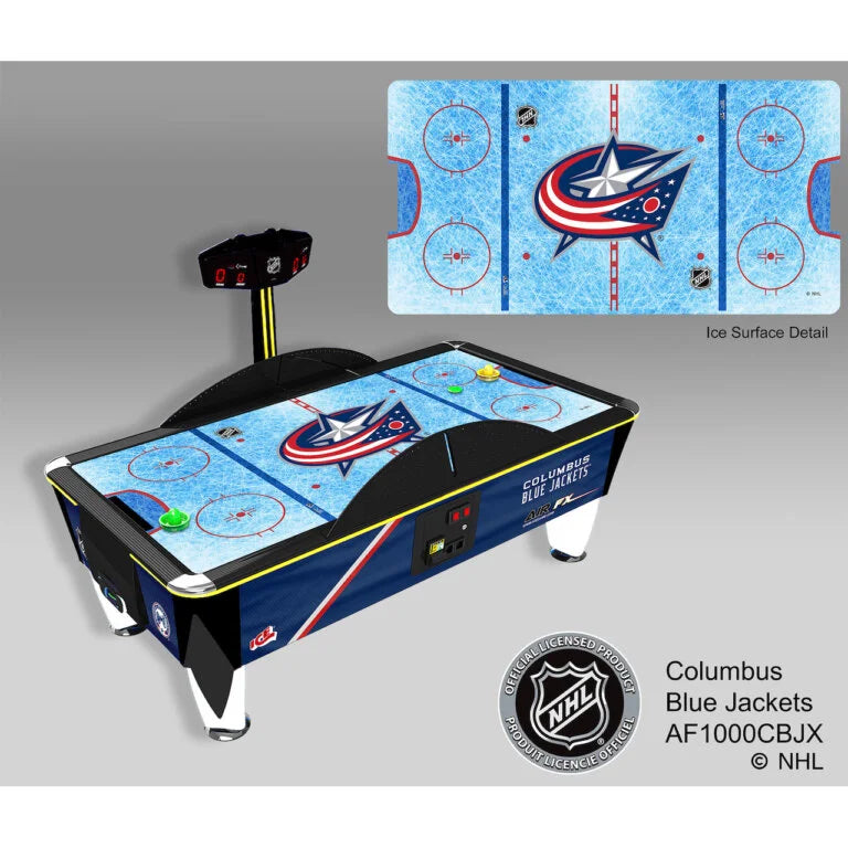 NHL Team Air FX Full Size Air Hockey Table – 8&#39; LED Playfield | Official NHL Licensed | Custom Team Logos &amp; Jersey Graphics | ½&quot; Thick Surface | Commercial-Grade Arcade Game.