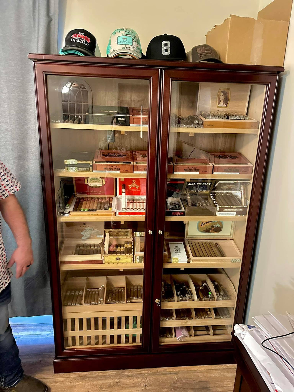 Commercial display 4000 cigar humidor by Humidor Supreme for large-capacity cigar storage