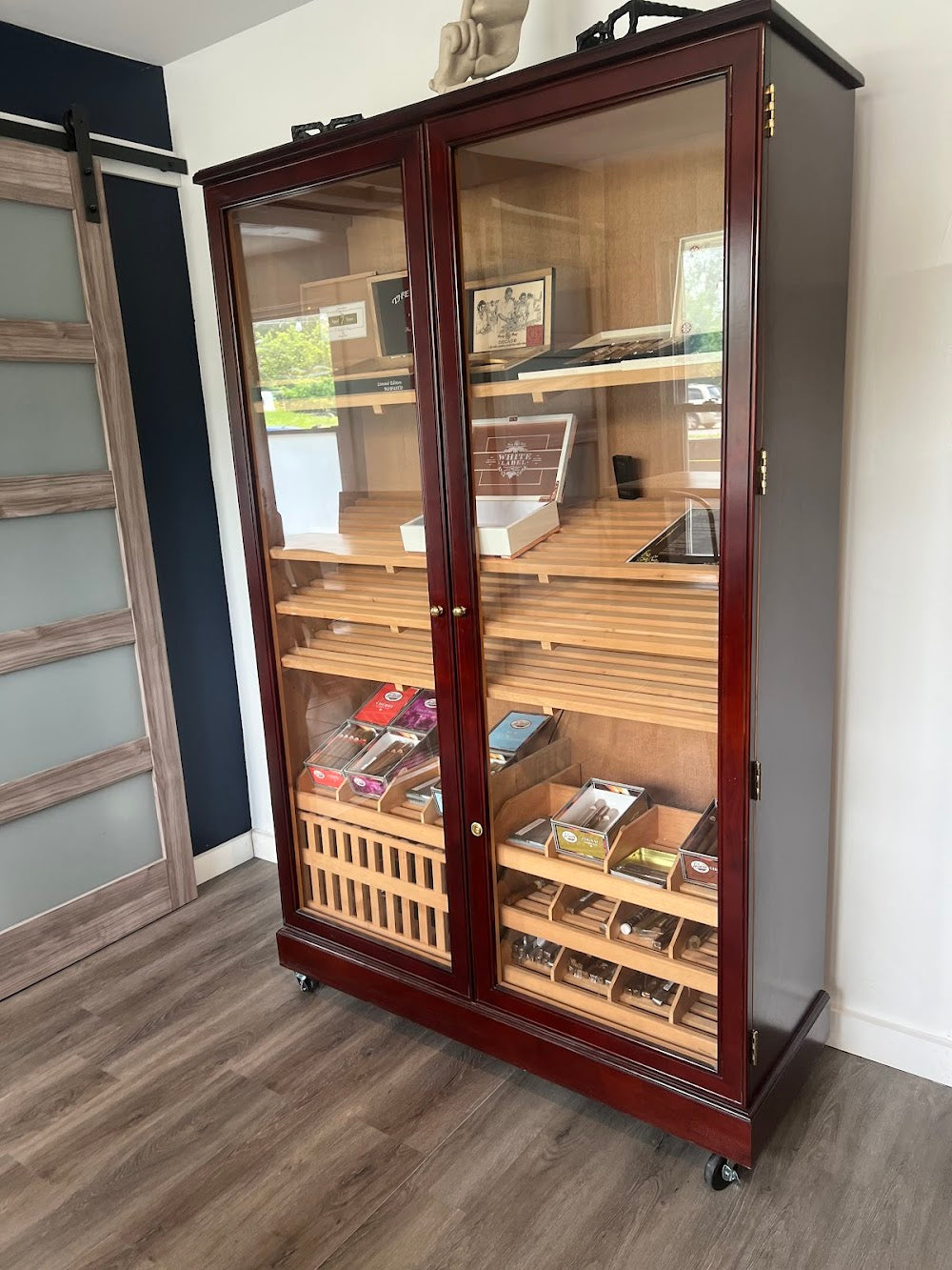 Commercial display 4000 cigar humidor by Humidor Supreme for large-capacity cigar storage