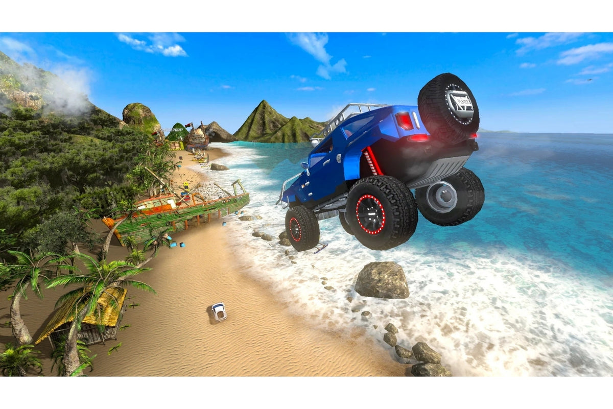 Cruis’n Blast arcade racing machine with 43-inch HD display, 1–8 player multiplayer, and deluxe LED cabinet featuring 20+ licensed supercars.