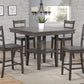 5 Piece Counter Height Bar Table & Chairs Set by Sunset Trading – Antique Gray