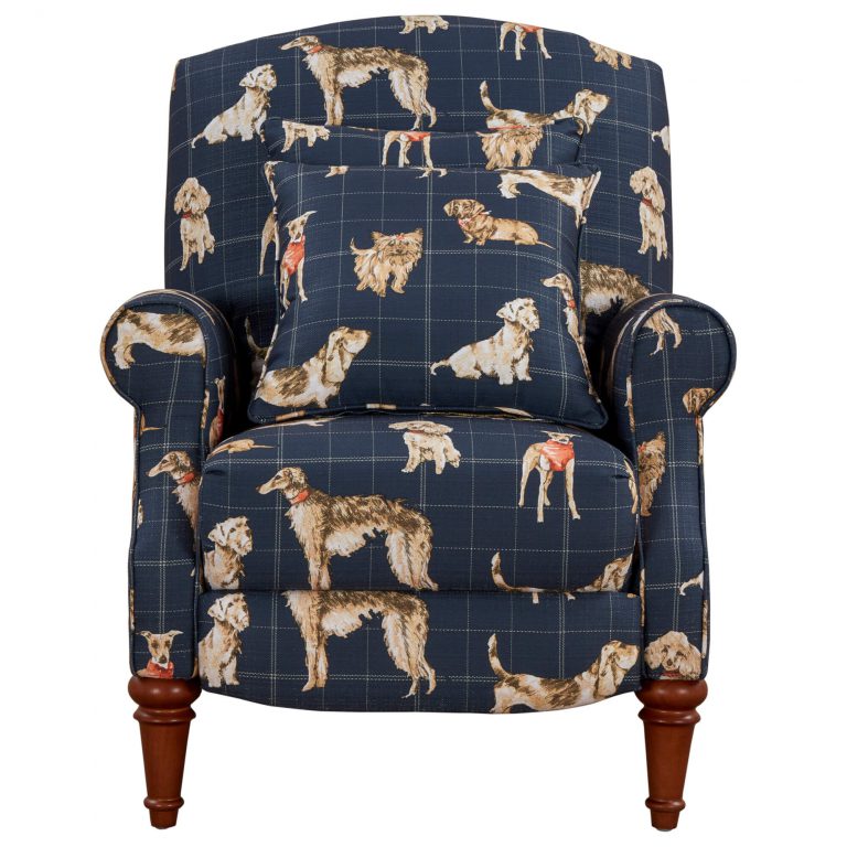 Happy Dog/Dog Daze Pushback Recliner with Matching Pillows by Sunset Trading