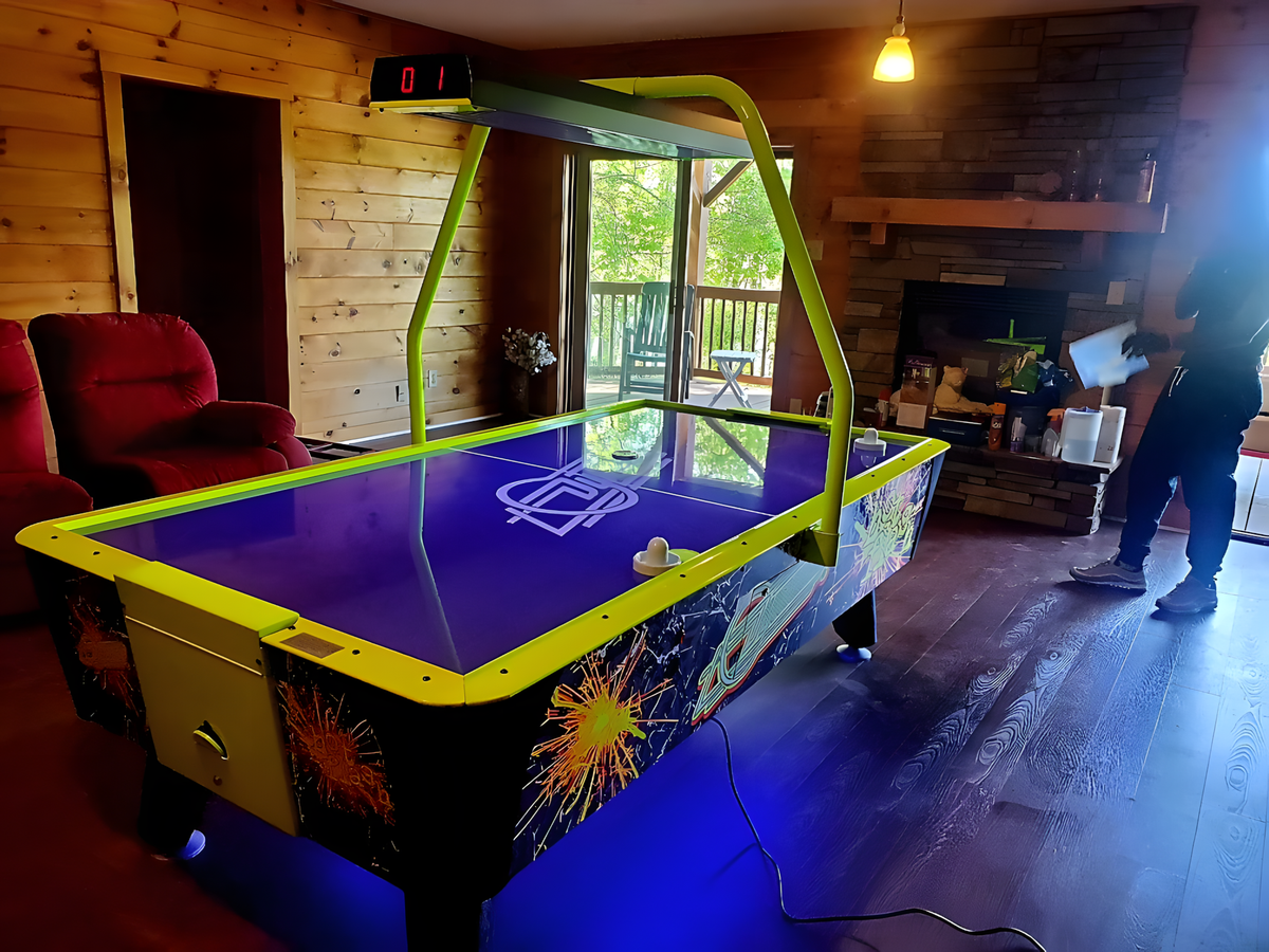 Dynamo Hot Flash 8-foot non-coin home air hockey table with smooth play surface