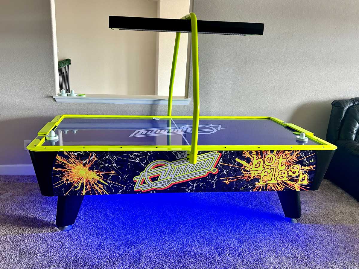 Dynamo Hot Flash 8-foot non-coin home air hockey table with smooth play surface