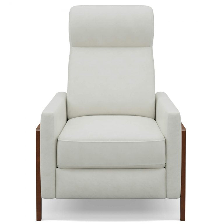 Edge Pushback Leather Recliner in White or Grey by Sunset Trading