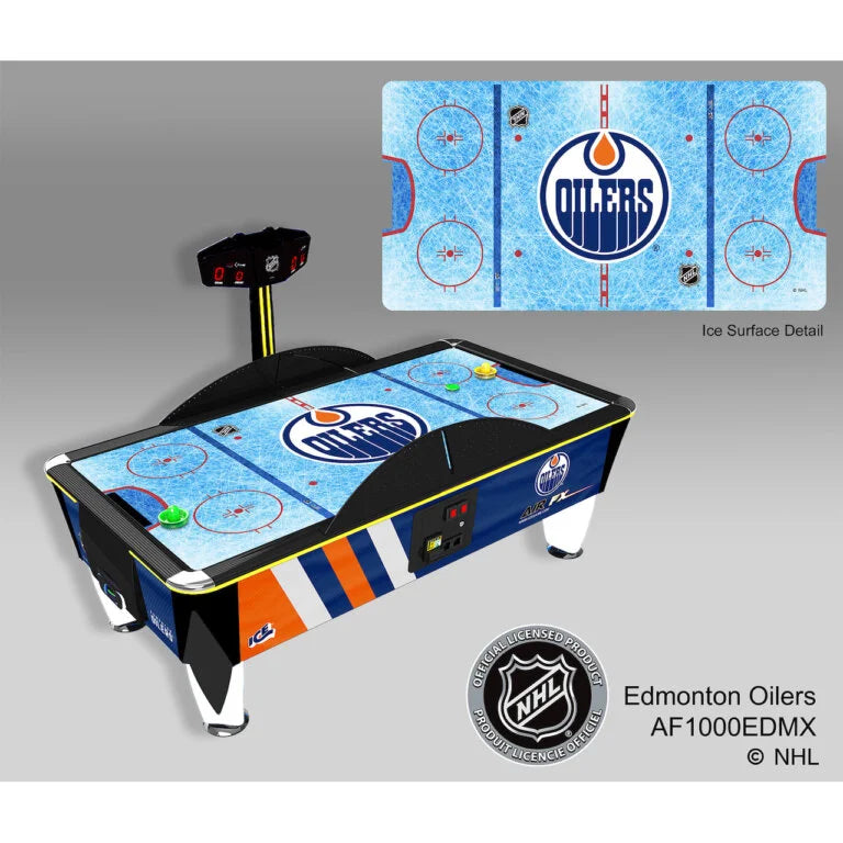 NHL Team Air FX Full Size Air Hockey Table – 8&#39; LED Playfield | Official NHL Licensed | Custom Team Logos &amp; Jersey Graphics | ½&quot; Thick Surface | Commercial-Grade Arcade Game.