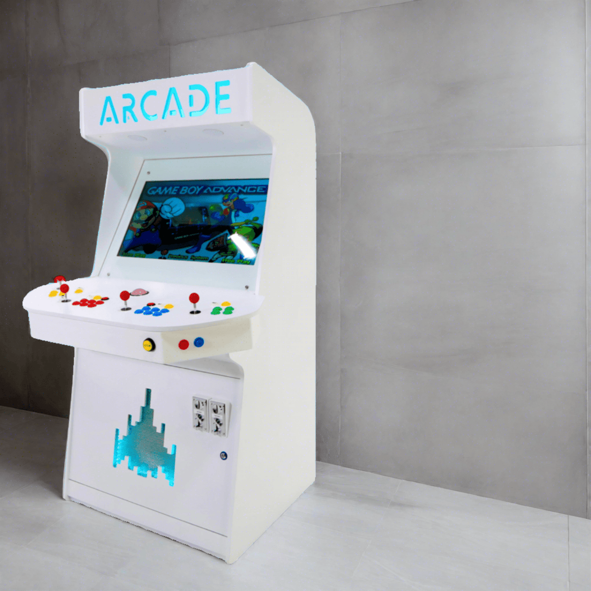 Arcade Machine for Home | 4 Player White Arcade Game Cabinet 7000+ Games 32" LCD by Game Room City - Arcade