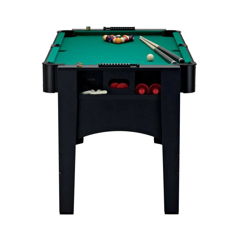 Fat Cat 3-in-1 6-foot flip multi-game table with billiards, table tennis, and air hockey surfaces