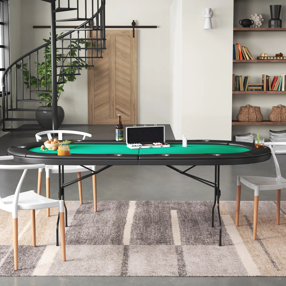 Fat Cat Frisco 7.5-foot billiard table with cues, balls, and durable play surface