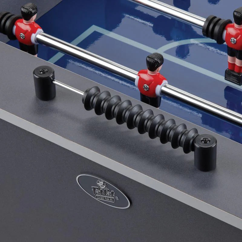 Fat Cat Rebel foosball table with durable cabinet and smooth-playing rods