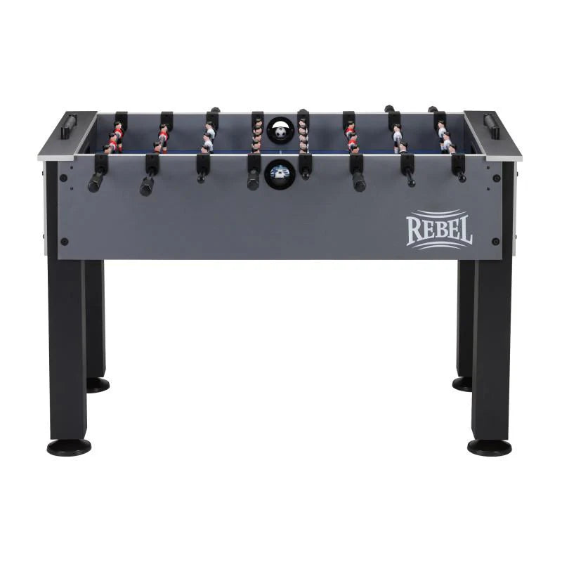Fat Cat Rebel foosball table with durable cabinet and smooth-playing rods