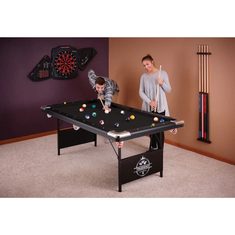 Fat Cat Trueshot 6.5-foot pool table with compact foldable design