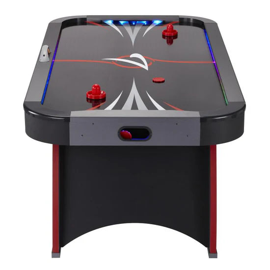 Fat Cat Volt LED illuminated air hockey table with light-up playfield