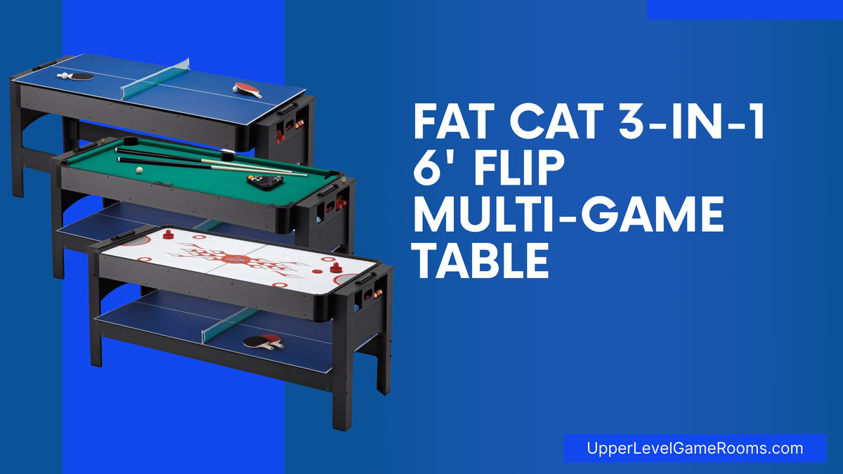 Fat Cat 3-in-1 6&#39; Flip Multi-Game Table.