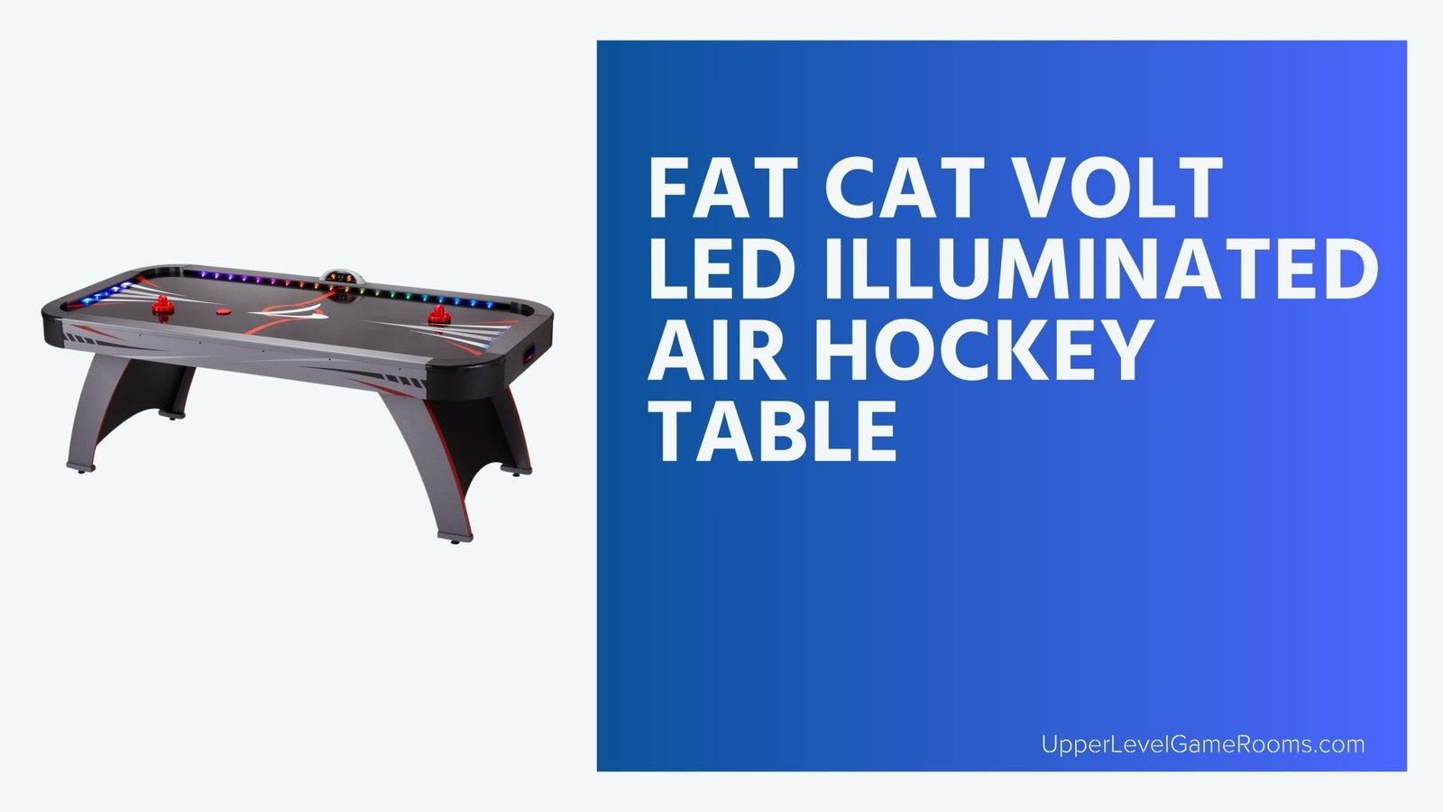 Fat Cat Volt LED Illuminated Air Hockey Table by GLD Products - Air Hockey Tables