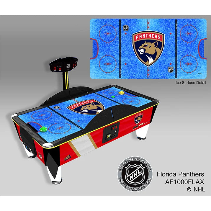 NHL Team Air FX Full Size Air Hockey Table – 8&#39; LED Playfield | Official NHL Licensed | Custom Team Logos &amp; Jersey Graphics | ½&quot; Thick Surface | Commercial-Grade Arcade Game.