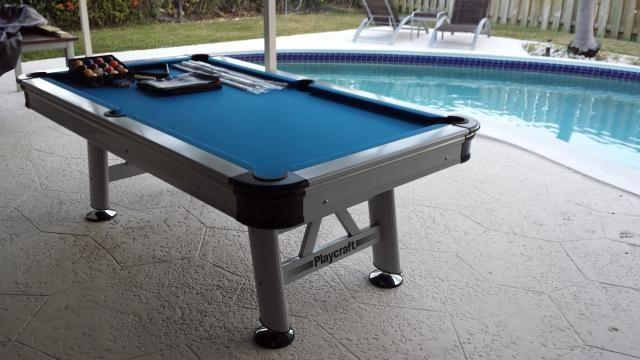 Florida Orlando outdoor pool table by Berner Billiards with weather-resistant design