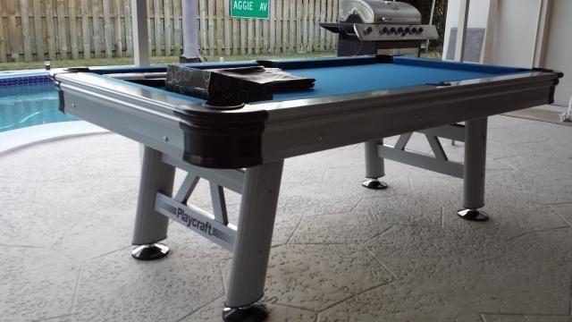 Florida Orlando outdoor pool table by Berner Billiards with weather-resistant design