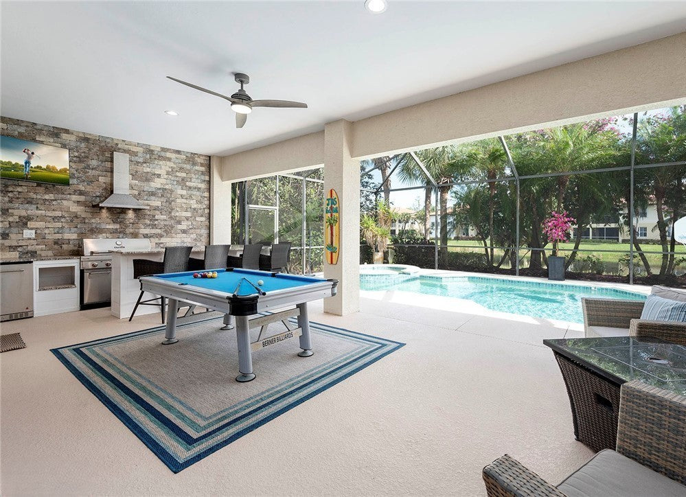 Florida Orlando outdoor pool table by Berner Billiards with weather-resistant design