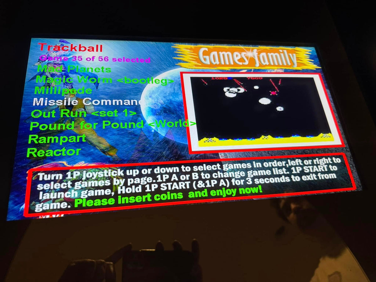 Full - Sized Upright Arcade Machine with Trackball - 3,000 Games & 21.5" LCD by Game Room City - Arcade