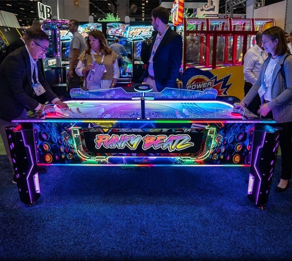 Funky Beatz Air Hockey | Music - Powered Curved Table Game by Benchmark Games - Video Game Arcade