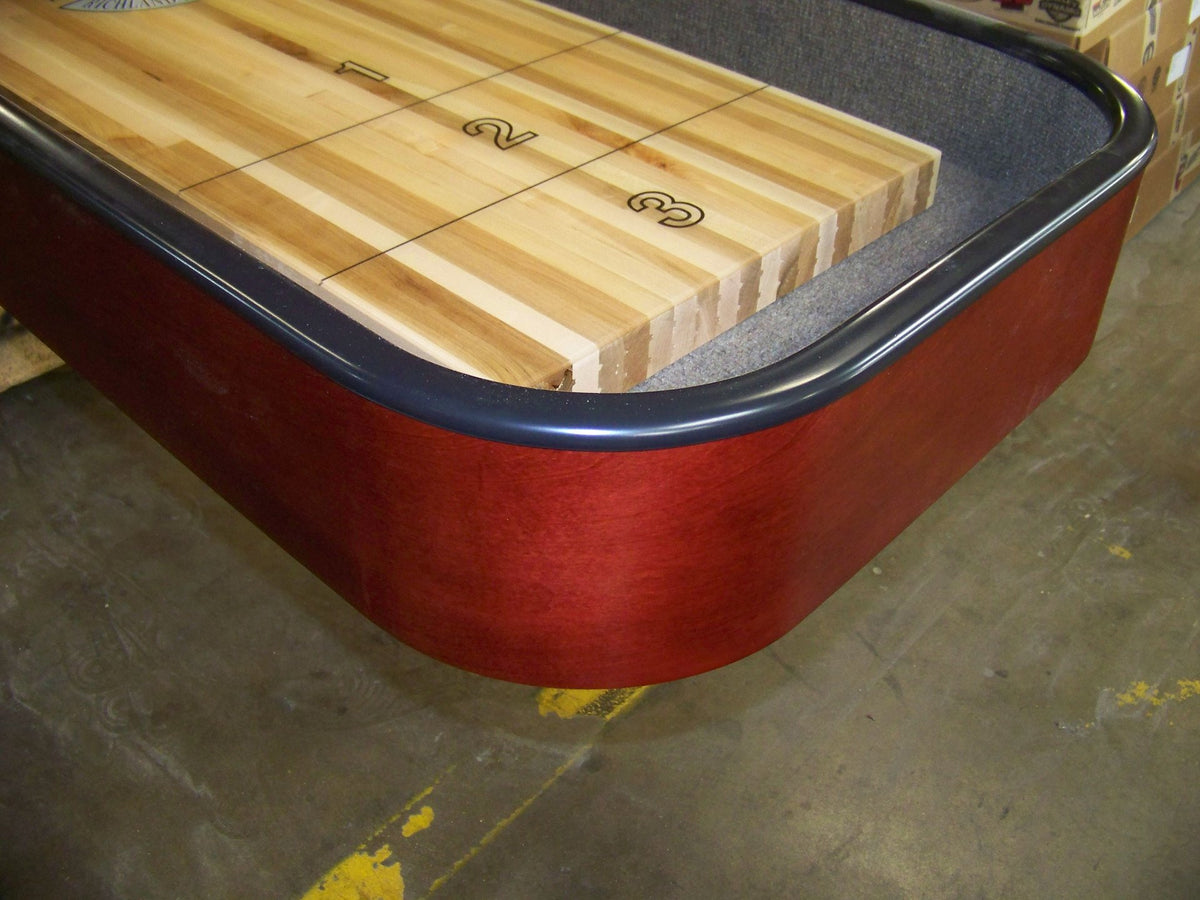 Gentry compact shuffleboard table with elegant design suitable for home or office and smooth playfield