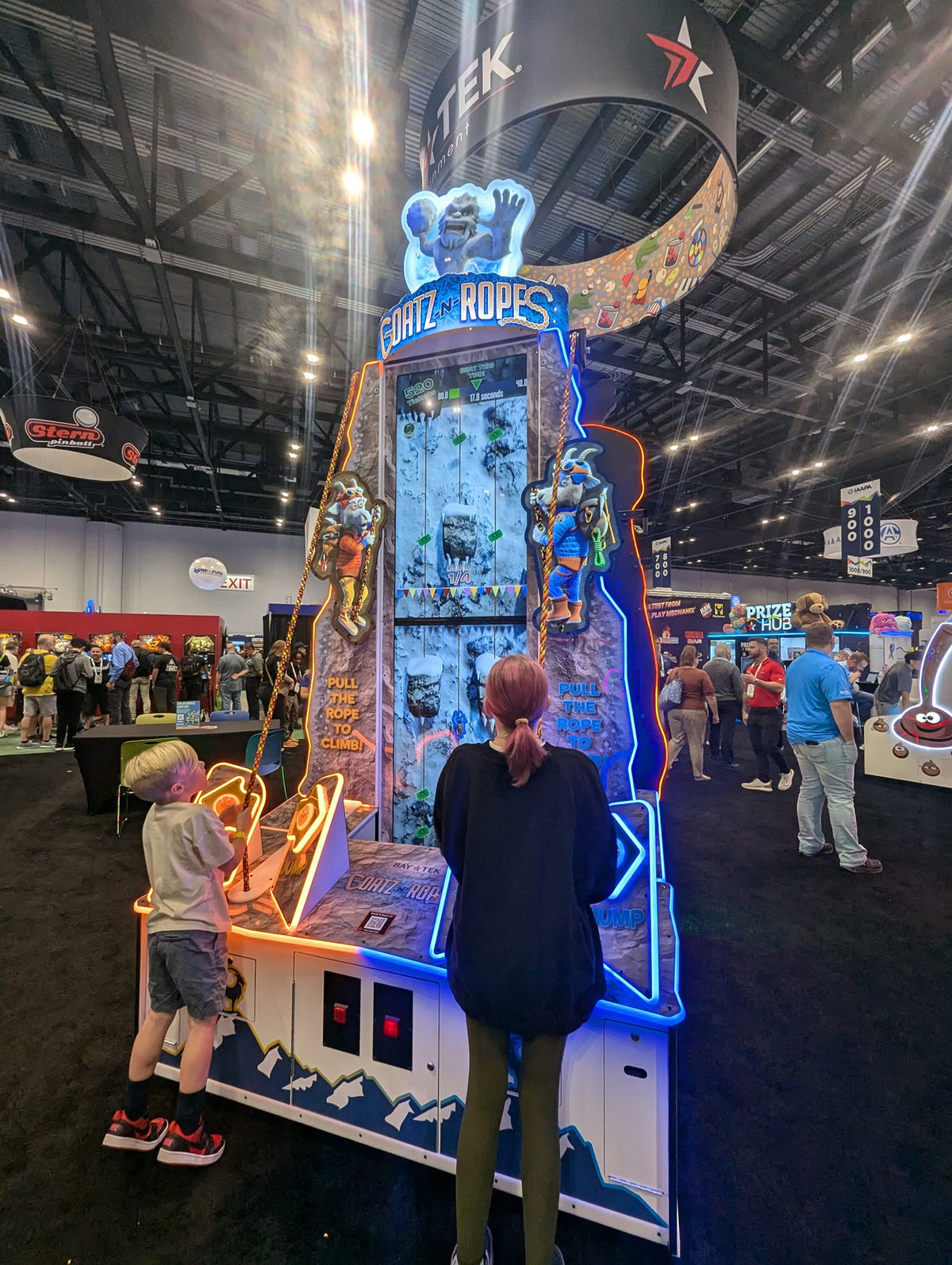 Goatz N Ropes 1-player rope climbing arcade machine with goat-themed graphics and ticket redemption gameplay