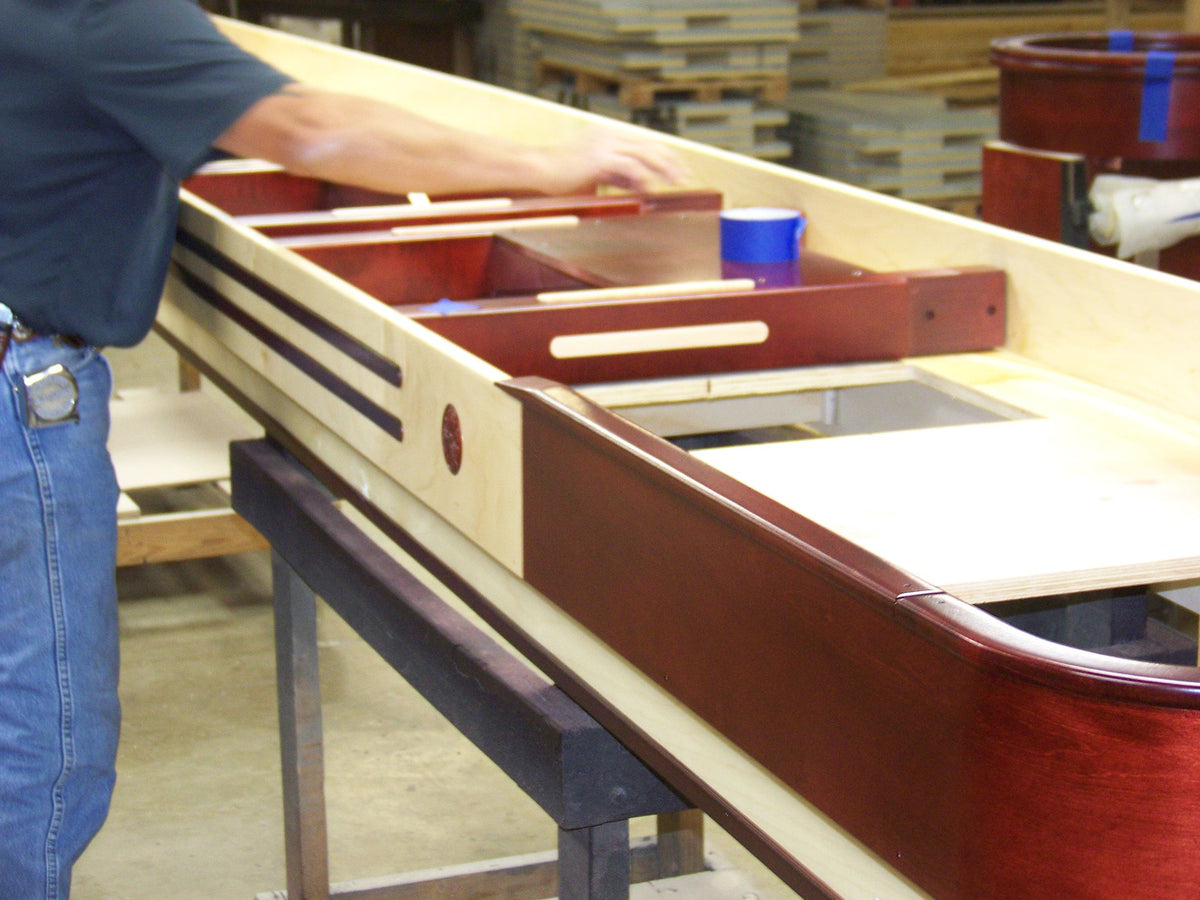 Grand Champion shuffleboard table featuring limited edition design, high-quality materials, and precision gameplay surface