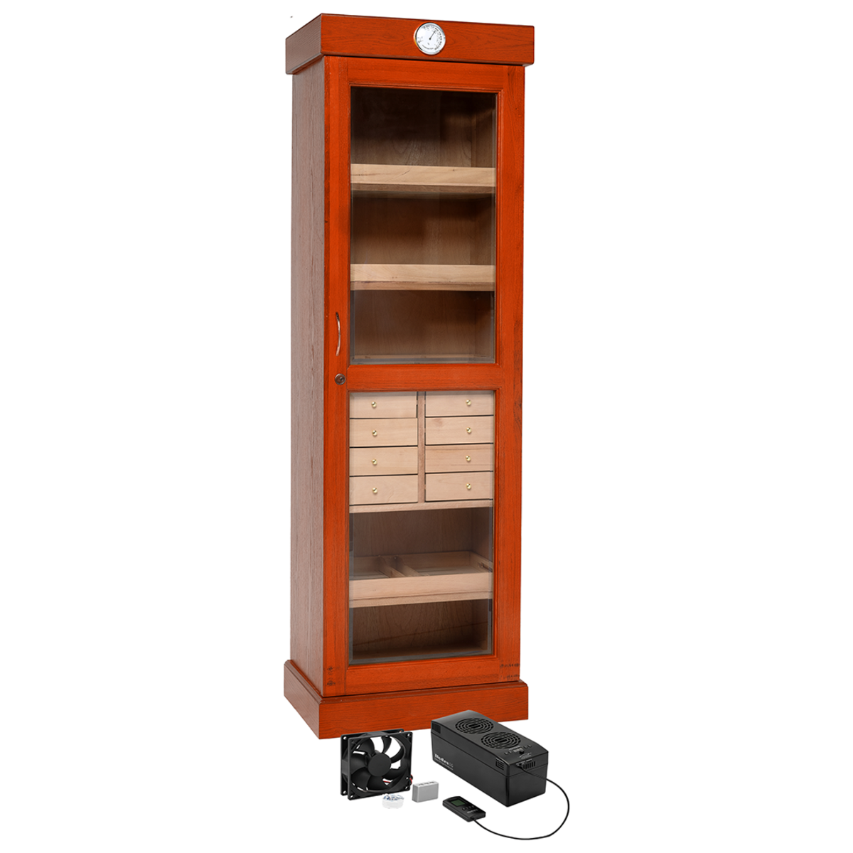 Humidor Supreme Tower 3000-Cigar Drawer Display Humidor (HUM-2000).