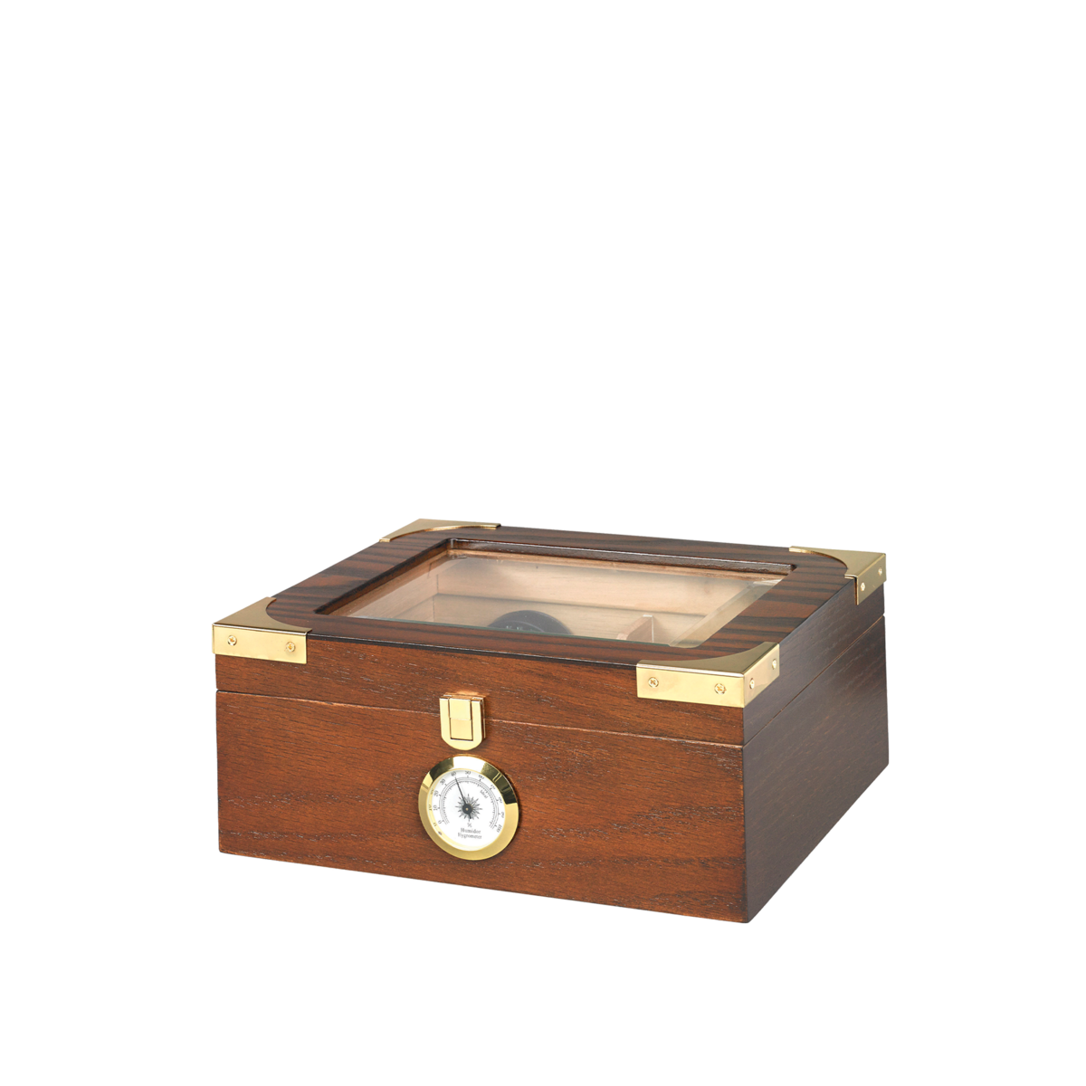 Capri Elegant Glass Top by Humidor Supreme in Walnut.