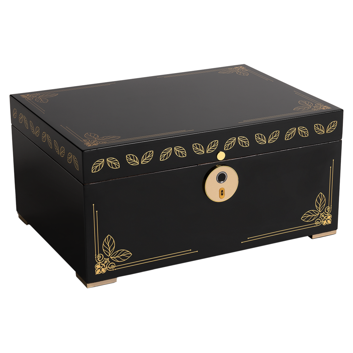 Oro 240 Cigar Biometric Fingerprint Lock Humidor by Humidor Supreme.