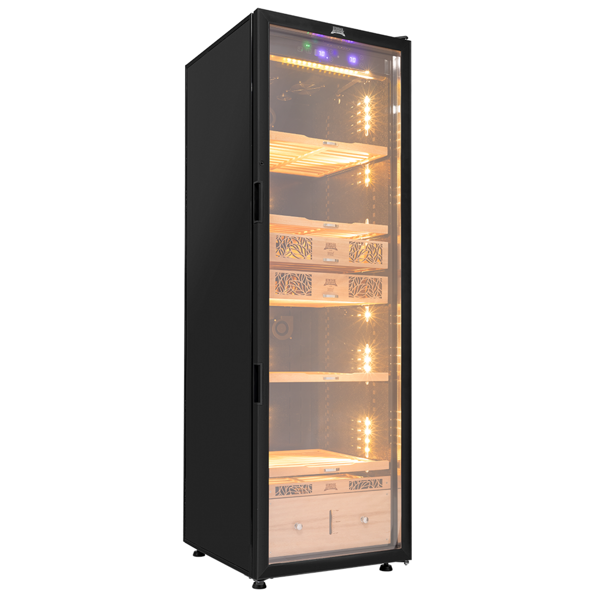 Humidor Supreme 9000 Series Electronic Humidor Cabinet | 2,000–2,500 Cigar Capacity | Digital Climate Control