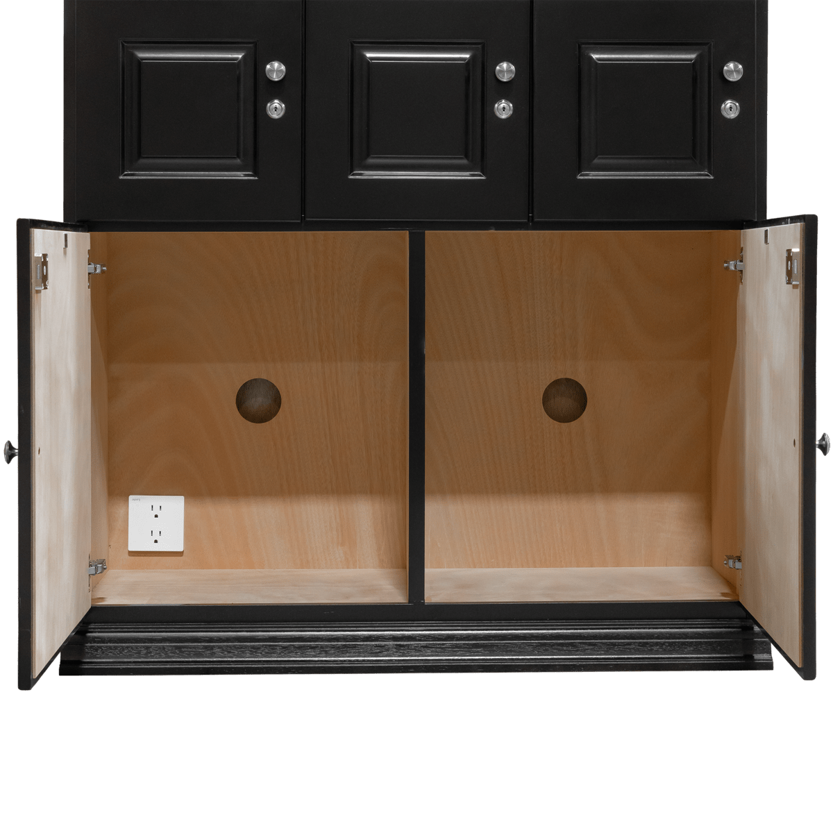 Commercial Cigar Humidor Black Cabinet 5000 Cigar Capacity Locker with Locking Compartments by Quality Importers - Humidors