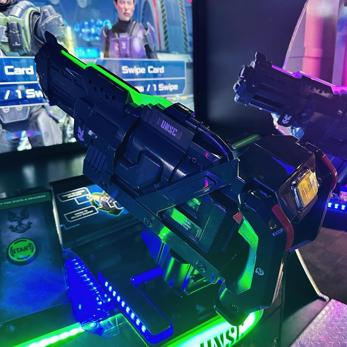 Halo: Fireteam Raven 2-player environmental arcade machine with immersive co-op sci-fi shooter and 55-inch HD display.