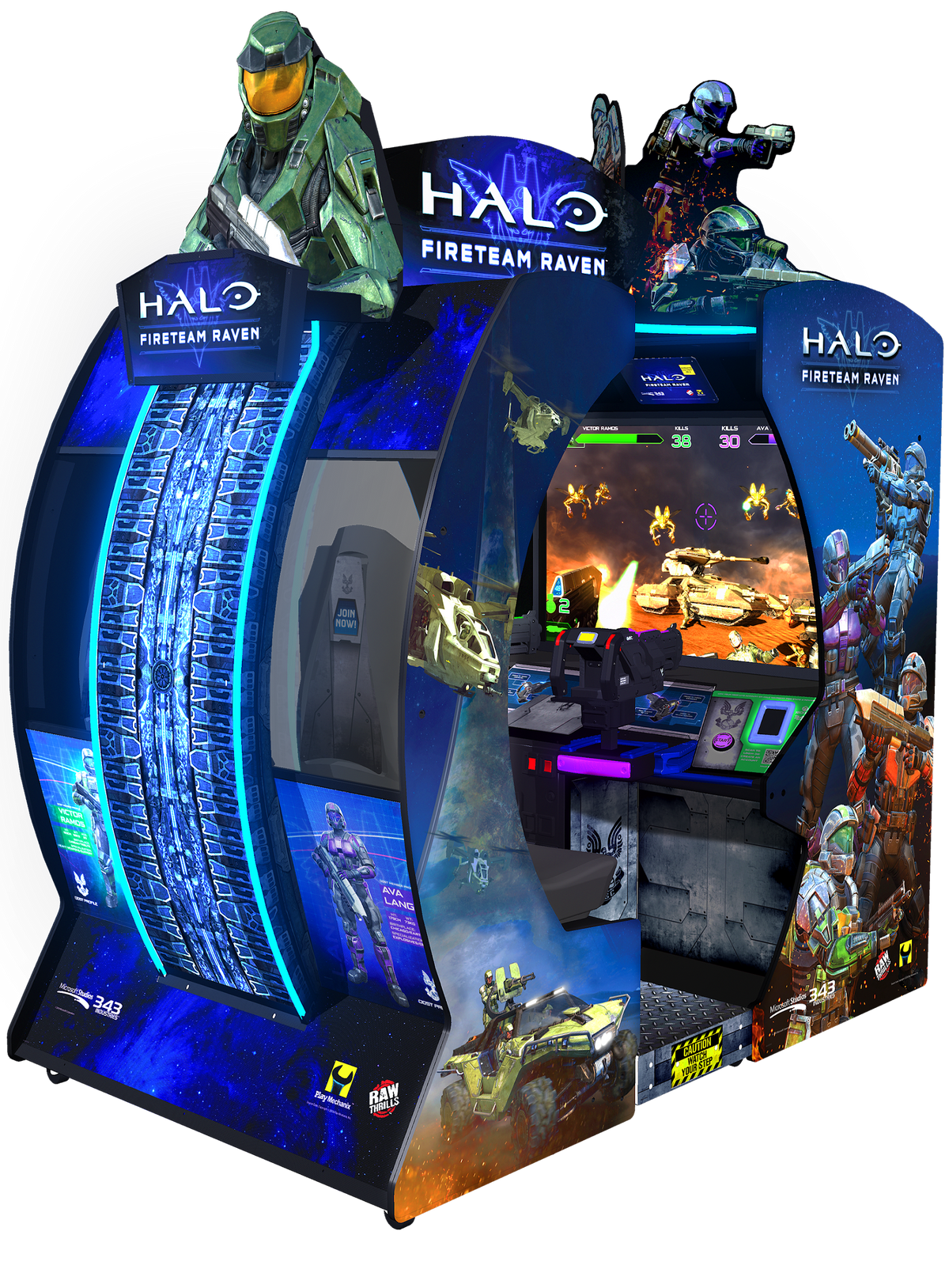 Halo: Fireteam Raven – 2 Player Environmental Arcade Machine | Immersive Co-op Sci-Fi Shooter | 55&quot; HD Display | Raw Thrills, Play Mechanix &amp; Microsoft | 6 Missions.