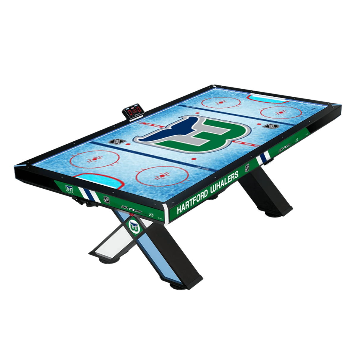 Home NHL Air FX Pro 8&#39; Air Hockey Table – Official NHL Licensed | LED Backlit Playfield | Powder Coated Steel &amp; Hardwood Accents | Programmable LEDs | Choose Your Team.