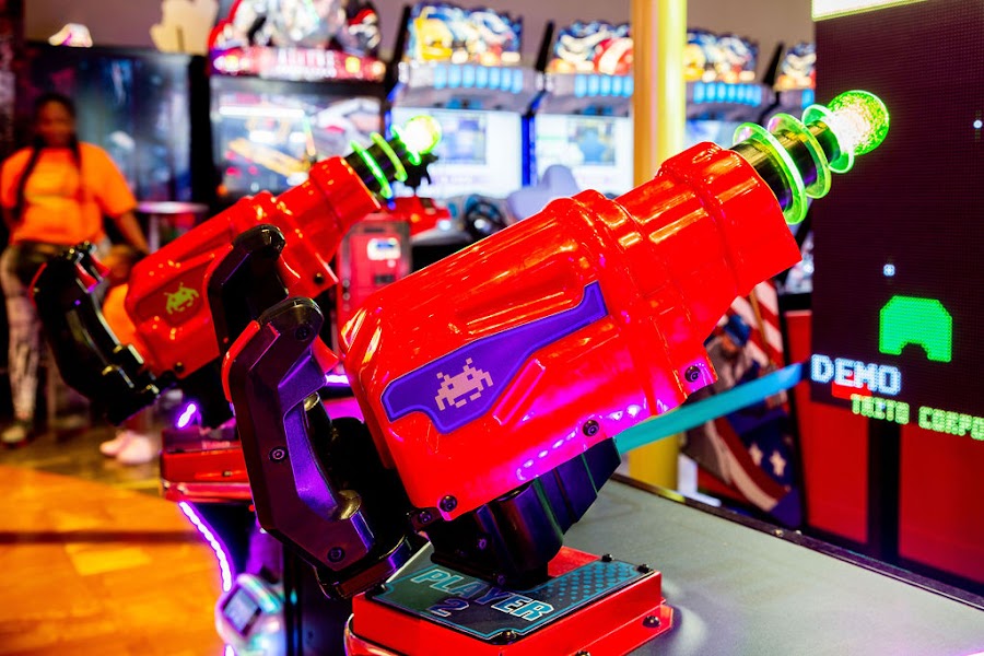 Space Invaders Frenzy Arcade Machine – Giant 109&quot; LED Screen Shooter | 2 Player Ticket Redemption Game | Raw Thrills &amp; Taito | Classic Retro Arcade Action.