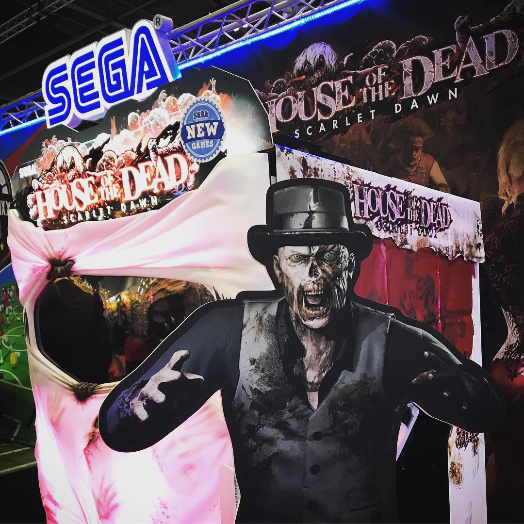 House of the Dead Scarlet Dawn SDLX super deluxe horror shooting arcade game with immersive gameplay.