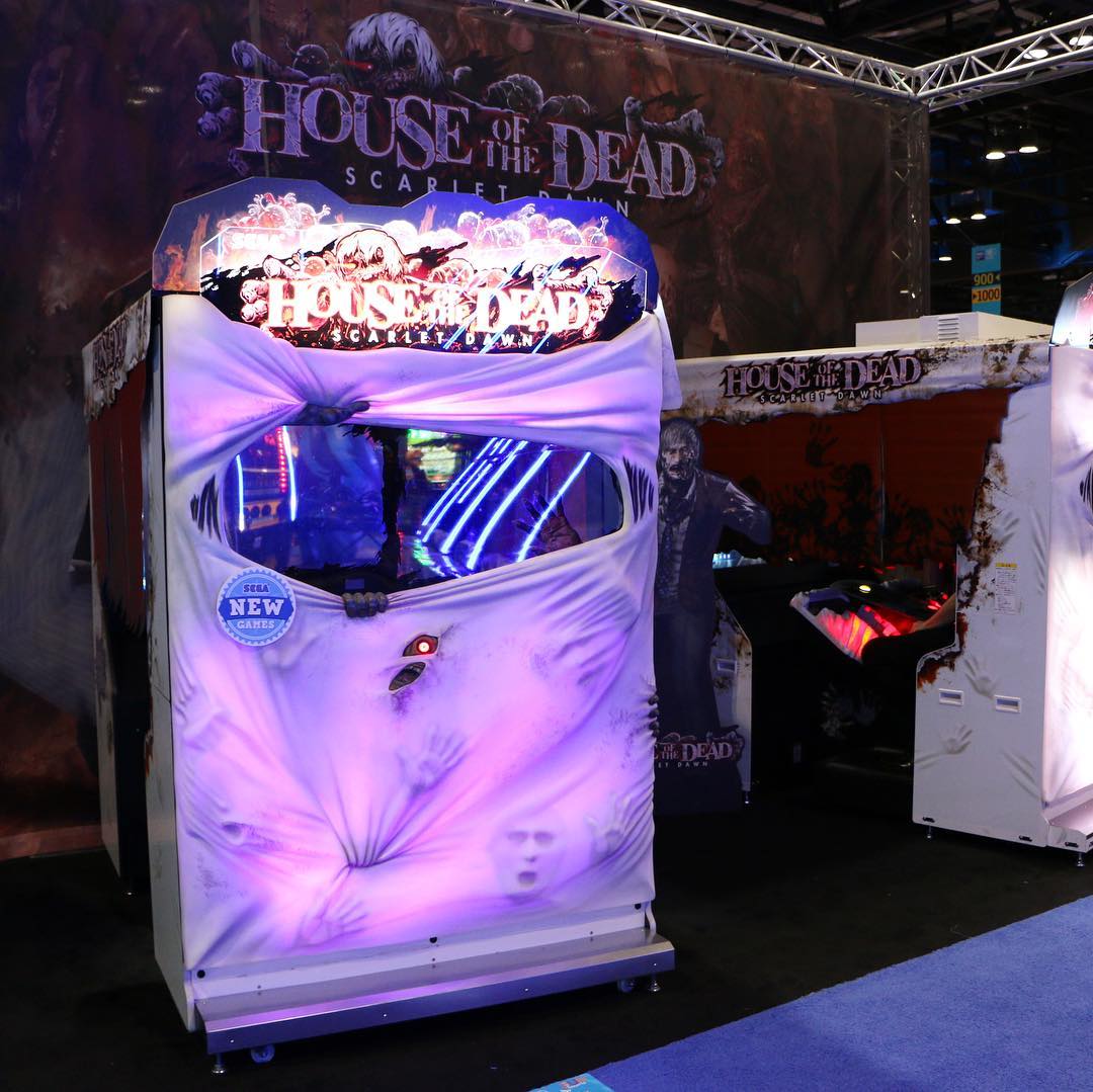 House of the Dead Scarlet Dawn SDLX super deluxe horror shooting arcade game with immersive gameplay.
