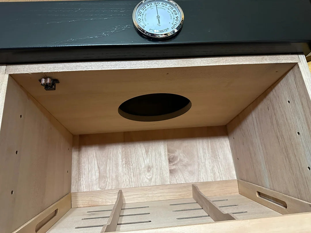 Humidor Supreme tower display humidor with drawers, holds up to 3000 cigars for premium cigar storage