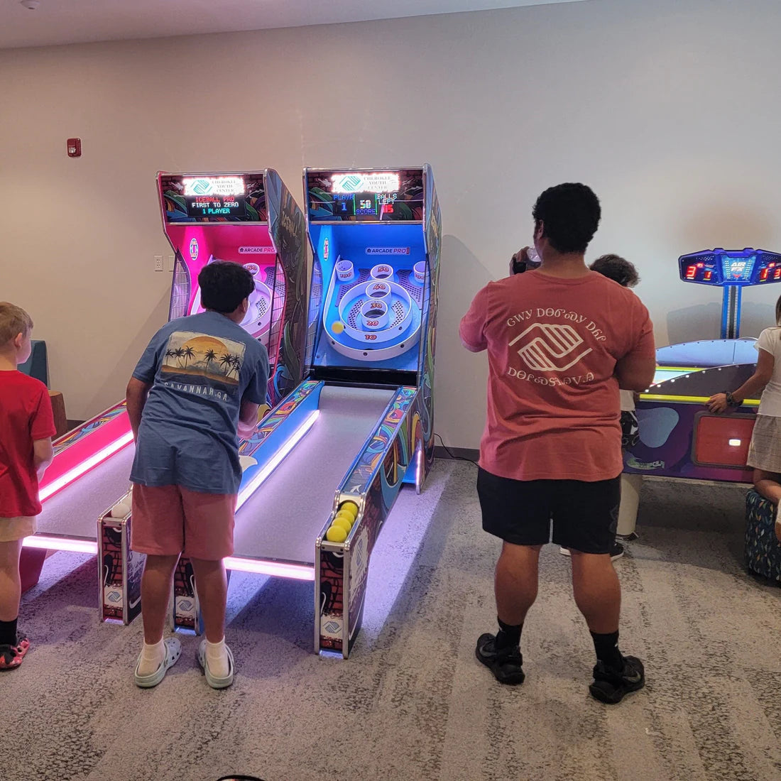 Ice Ball Pro Home Skee-Ball Arcade by ICE Games – 10&#39; LED Alley Roller | Black, Blue, or Pink Customization | 5 Multiplayer Game Modes | Free Play | Home Game Room