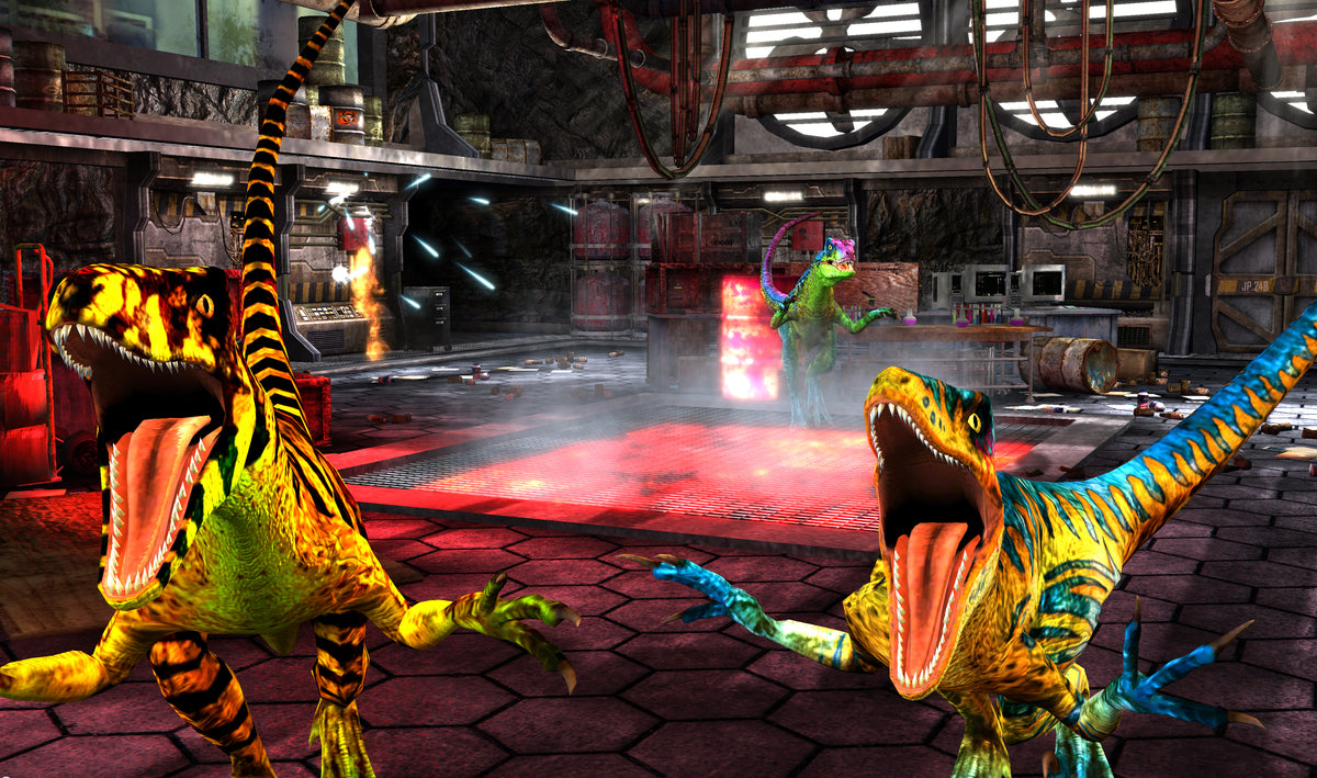 Jurassic Park Arcade Machine – 2 Player Environmental Shooter | 9 Missions | 55&quot; HD Display | Raw Thrills &amp; Universal Studios | Vibrating Seats &amp; Force-Feedback Guns.