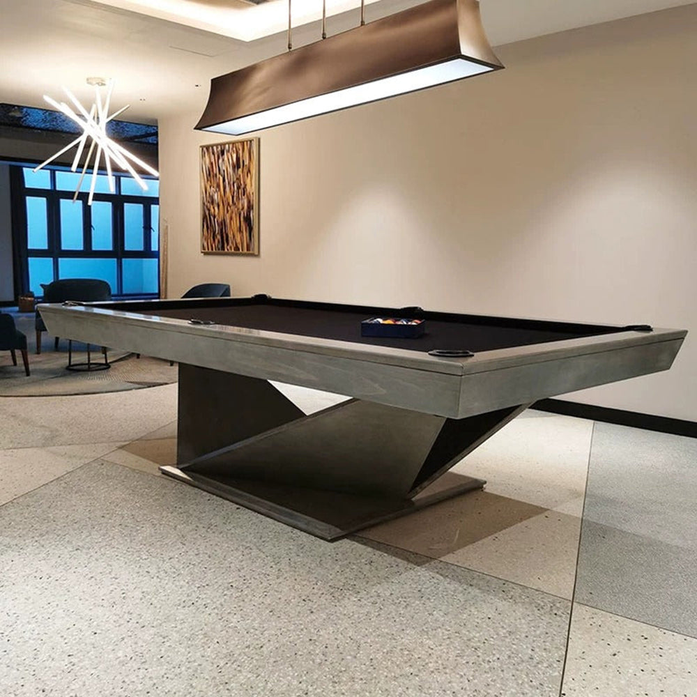 Kyoto Luxury Slate Pool Table – Modern Minimalist Billiards Table | Origami-Inspired Design | Solid Hardwood | 3-Piece Precision Slate | Leather Drop Pockets.