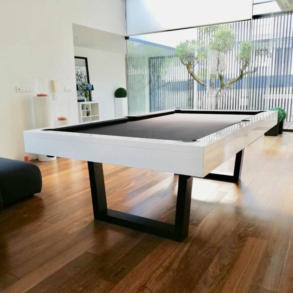 Lorren - Modern Luxury Slate Pool Table Handmade in California | Solid Hardwood | Leather Pockets.