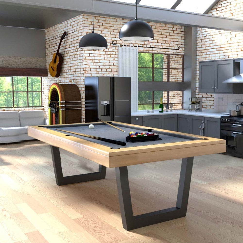 Lorren – Modern Luxury Slate Pool Table Handmade in California | Solid Hardwood | Leather Pockets.